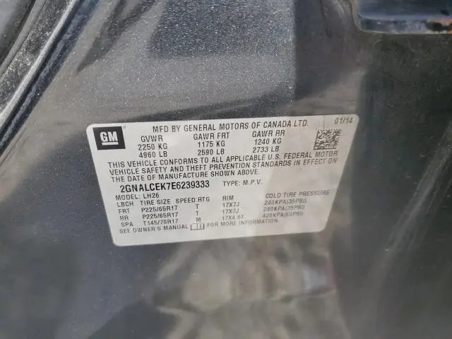 2014 CHEVROLET EQUINOX LT  