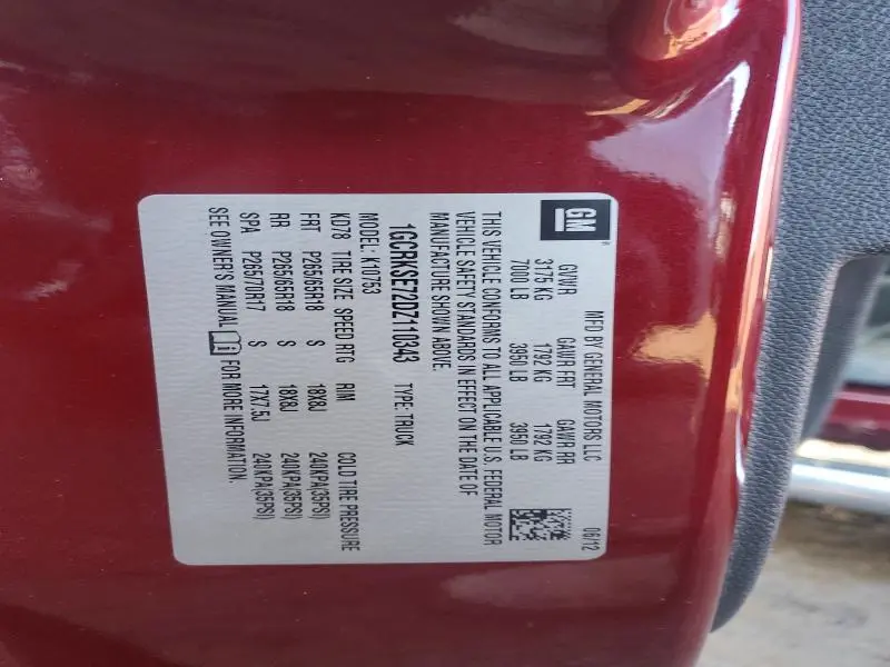 2013 CHEVROLET SILVERADO K1500 LT  