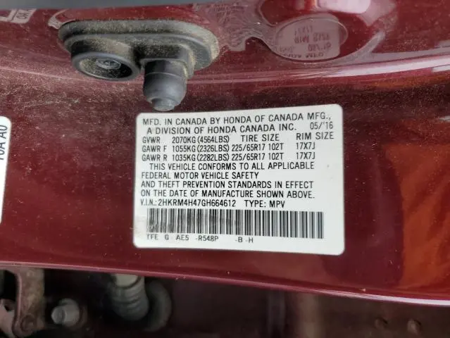 2016 HONDA CR-V SE  