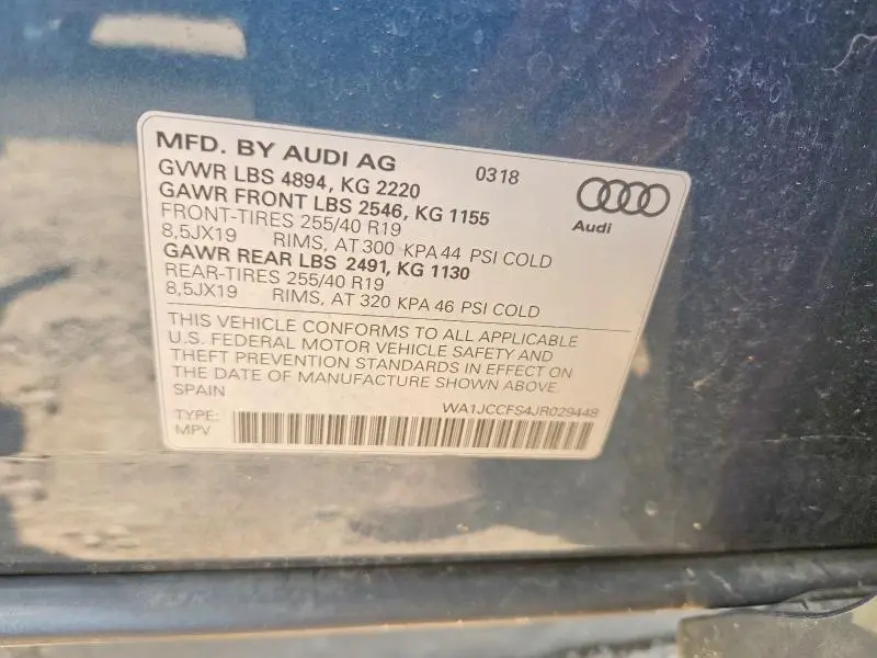 2018 AUDI Q3   