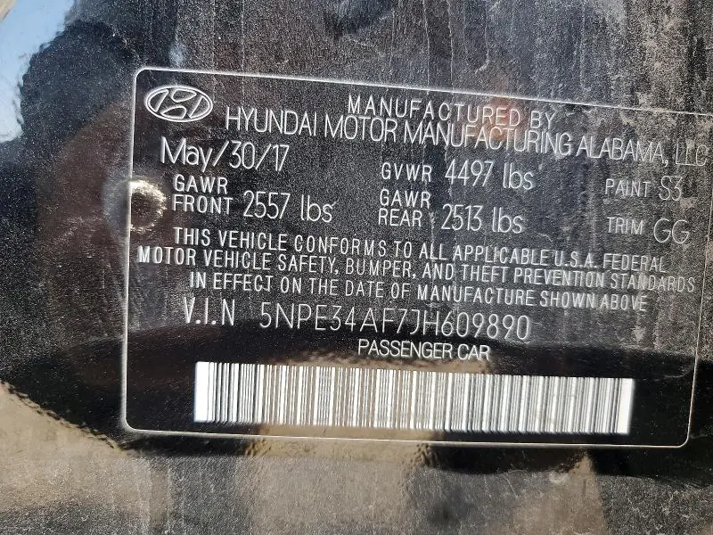 2018 HYUNDAI SONATA SEL  