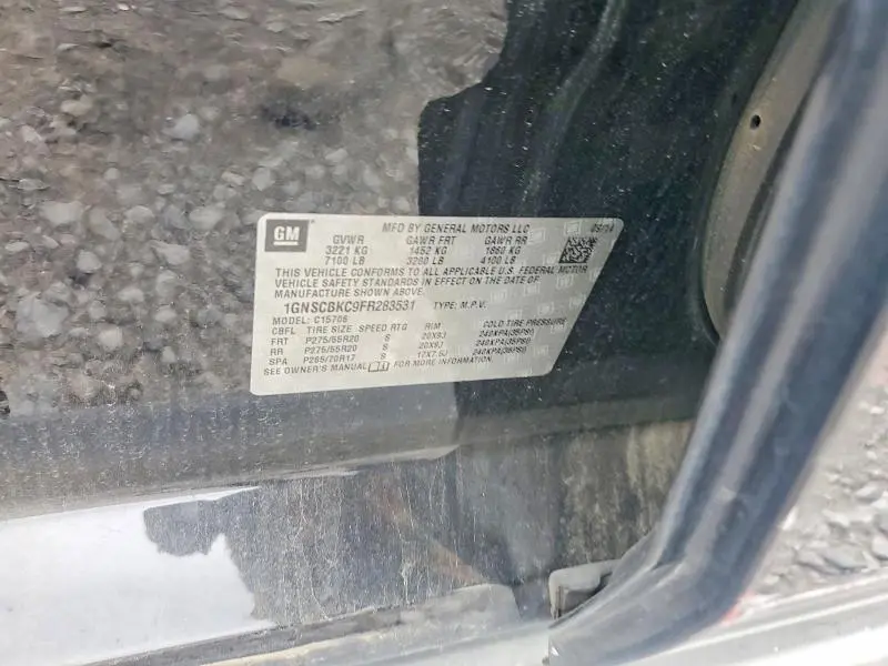 2015 CHEVROLET TAHOE C1500 LT  