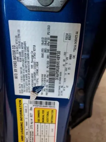 2017 FORD FUSION TITANIUM HEV  