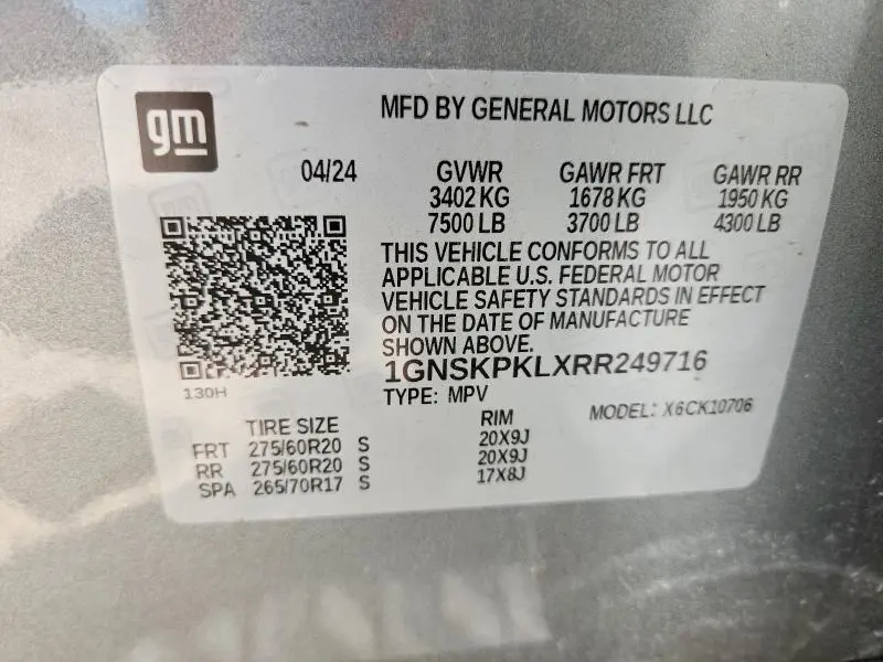 2024 CHEVROLET TAHOE K1500 Z71  