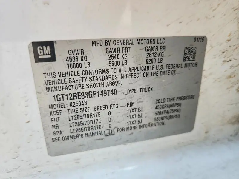 2016 GMC SIERRA K2500 HEAVY DUTY  