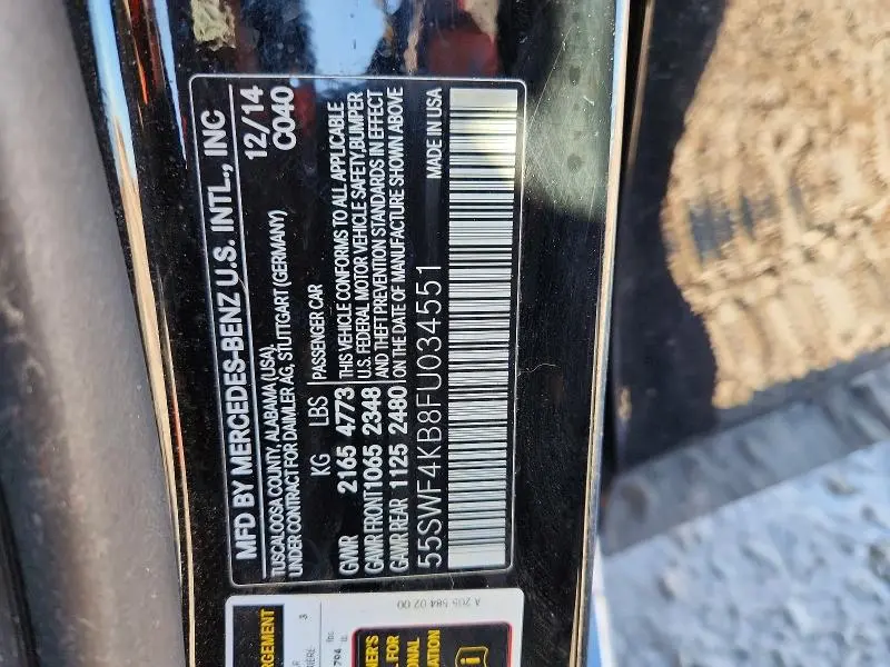 2015 MERCEDES-BENZ C 300 4MATIC  