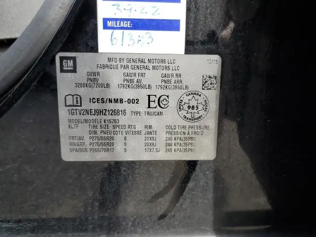 2017 GMC SIERRA K1500 SLT  