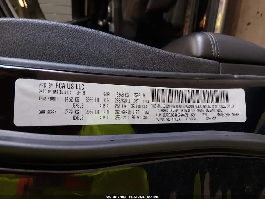 2019 DODGE DURANGO SXT AWD