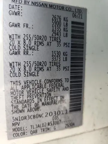 2022 NISSAN PATHFINDER SL  