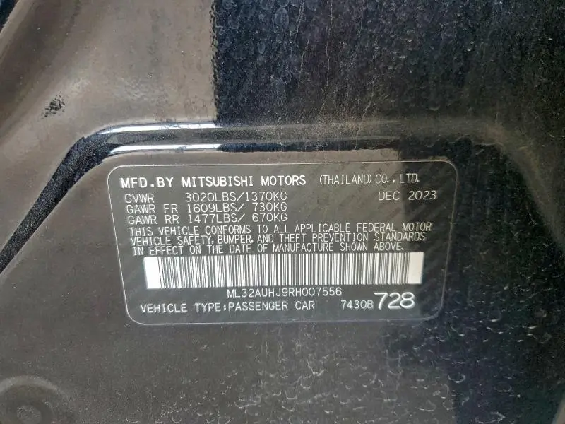 2024 MITSUBISHI MIRAGE ES  