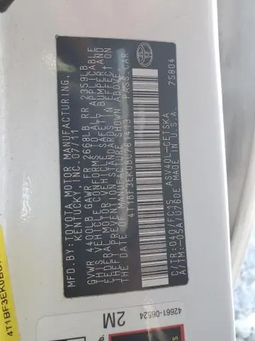 2011 TOYOTA CAMRY BASE  