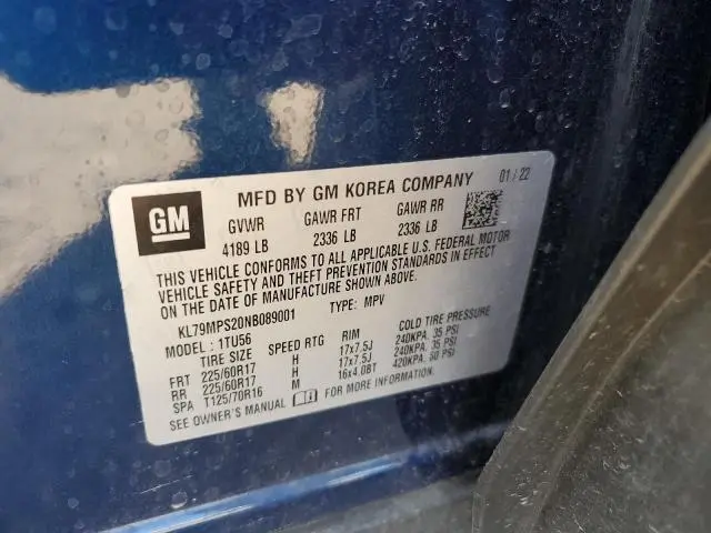 2022 CHEVROLET TRAILBLAZER LT  