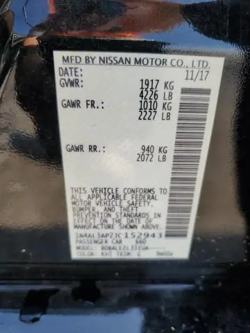 2018 NISSAN ALTIMA 2.5