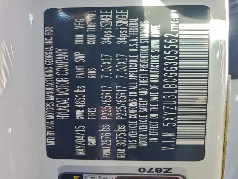 2016 HYUNDAI SANTA FE SPORT   