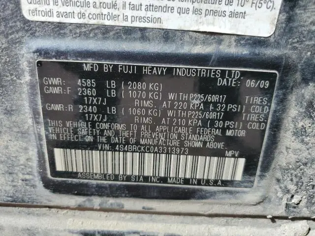2010 SUBARU OUTBACK 2.5I LIMITED  