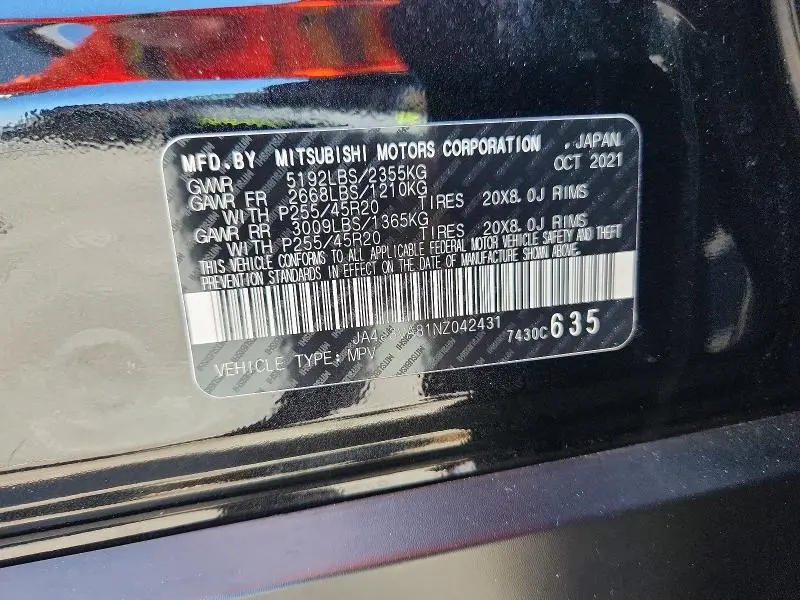 2022 MITSUBISHI OUTLANDER SEL  