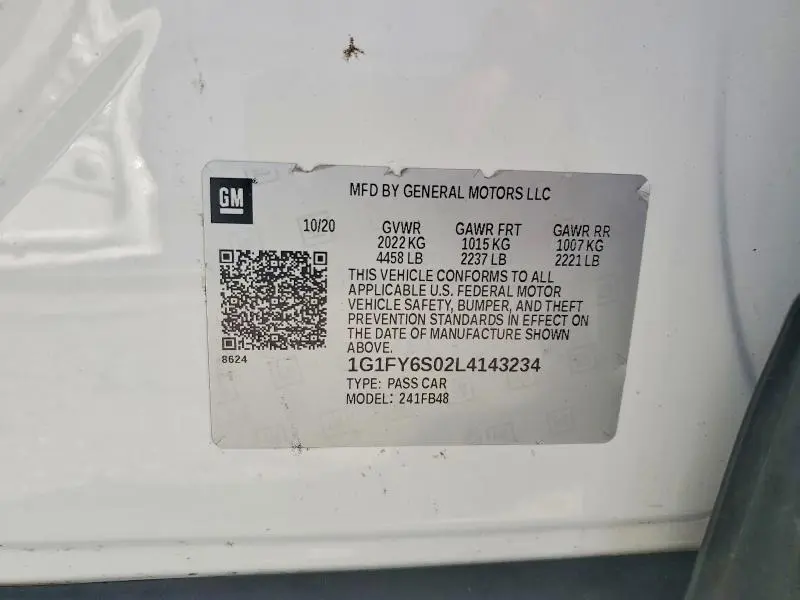 2020 CHEVROLET BOLT EV LT  