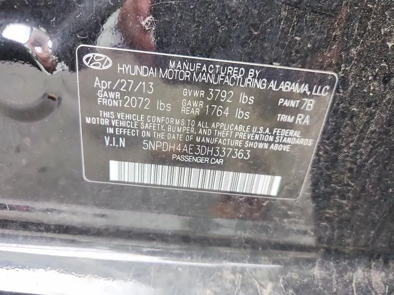 2013 HYUNDAI ELANTRA GLS  
