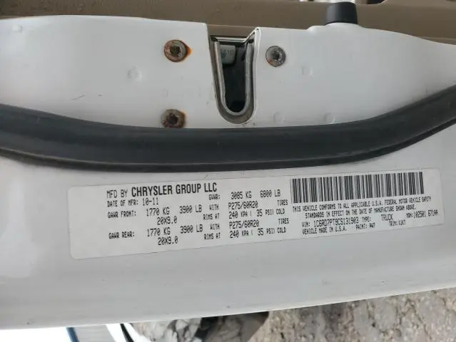 2012 DODGE RAM 1500 LONGHORN  