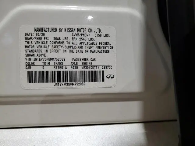 2021 INFINITI Q50 SENSORY  