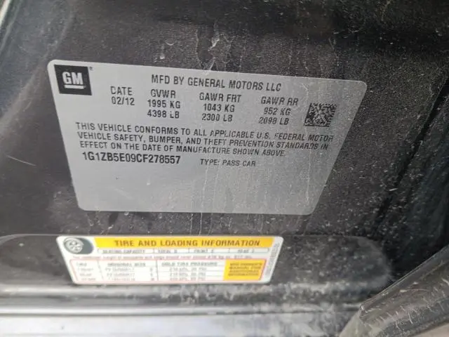 2012 CHEVROLET MALIBU LS  