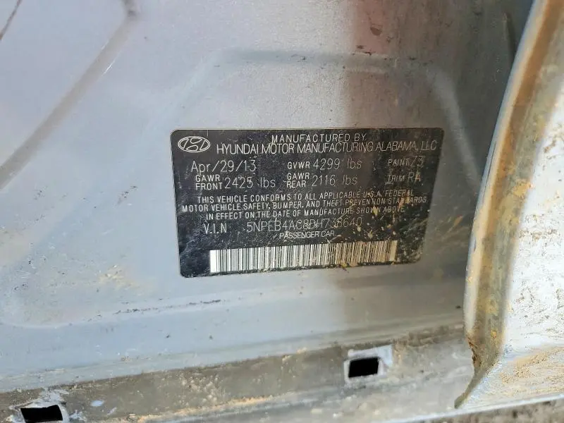 2013 HYUNDAI SONATA GLS  