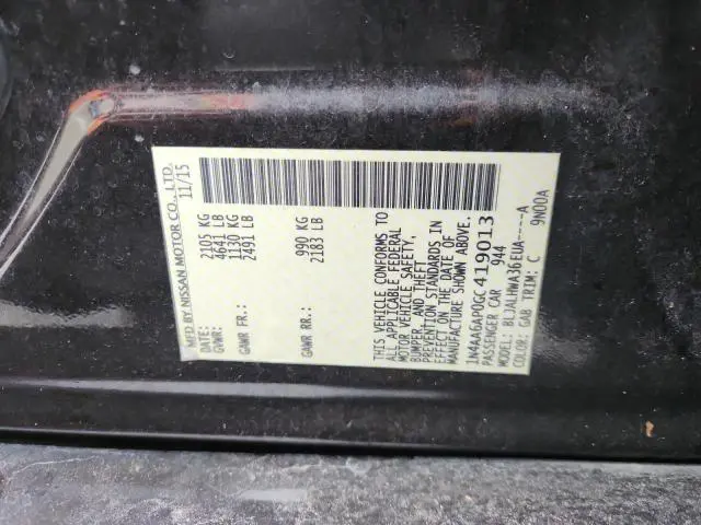 2016 NISSAN MAXIMA 3.5S  