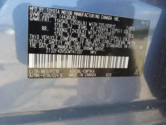 2012 TOYOTA RAV4