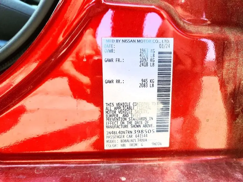 2024 NISSAN ALTIMA SV  