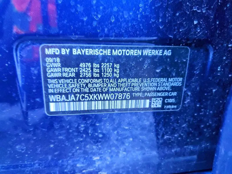 2019 BMW 530 XI  