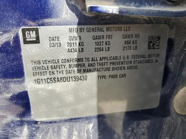 2013 CHEVROLET MALIBU 1LT  