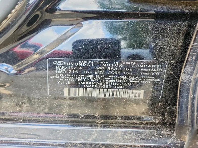 2014 HYUNDAI ELANTRA LIMITED  