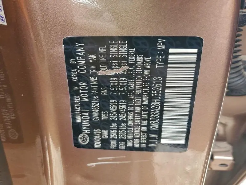 2017 HYUNDAI TUCSON LIMITED  