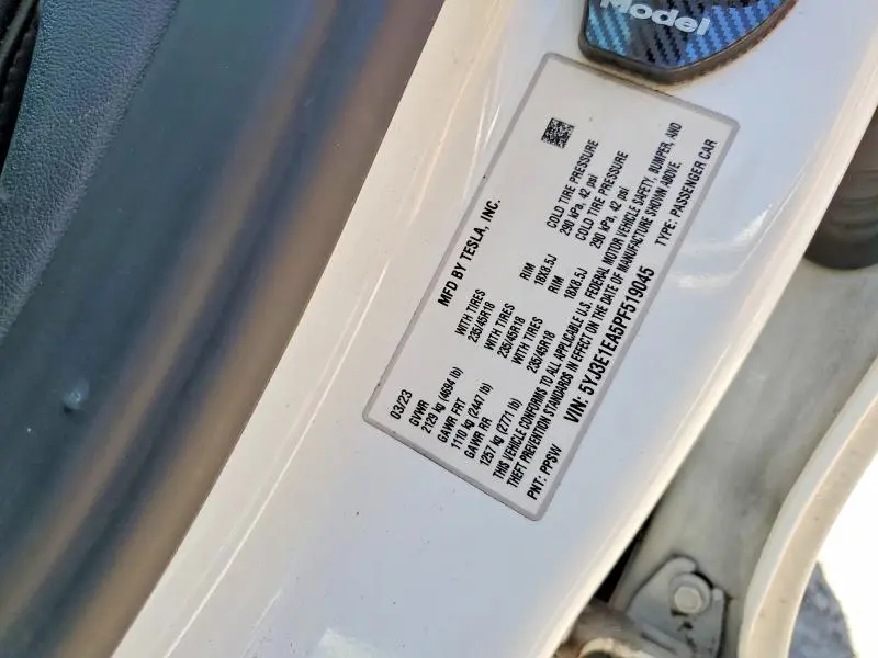 2023 TESLA MODEL 3   