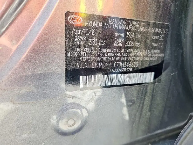 2018 HYUNDAI ELANTRA SE POPULAR PKG, SE TECH PKG, LIMITED  