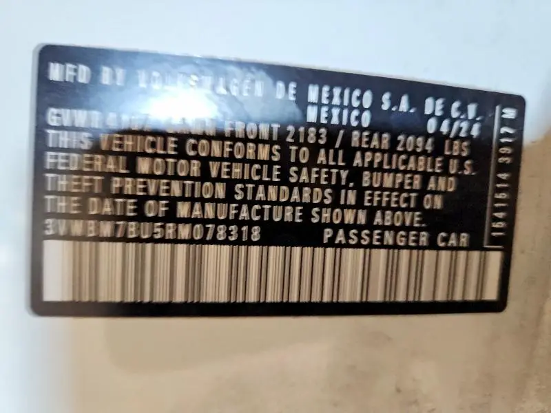 2024 VOLKSWAGEN JETTA SPORT  