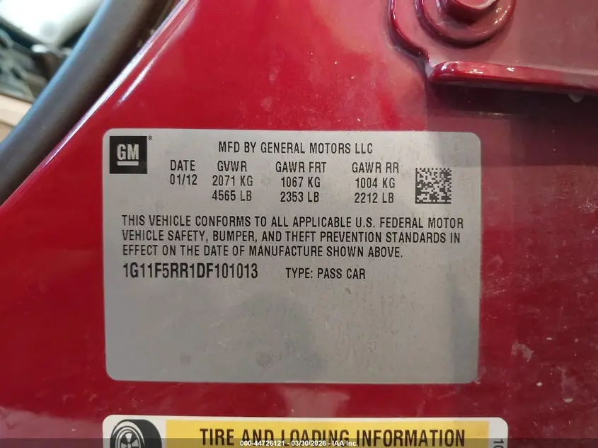 2013 CHEVROLET MALIBU ECO PREMIUM AUDIO
