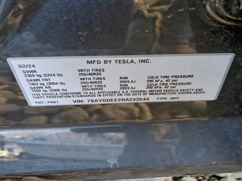 2024 TESLA MODEL Y   