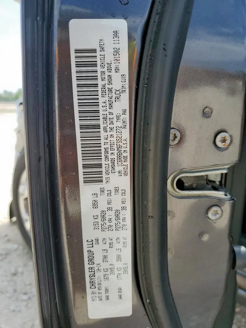2015 RAM 1500 LARAMIE  