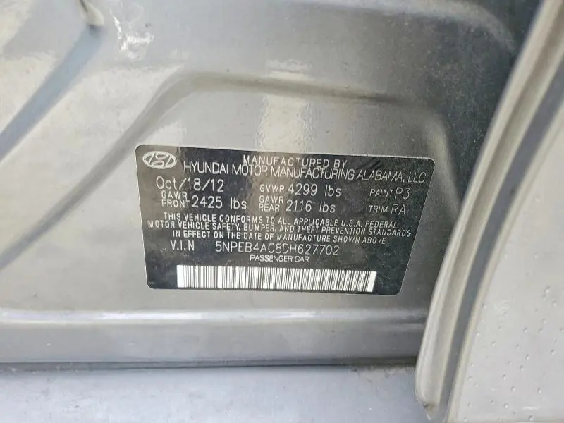 2013 HYUNDAI SONATA GLS  