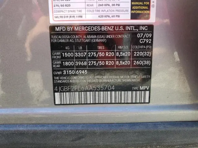 2010 MERCEDES-BENZ GL 350 BLUETEC  