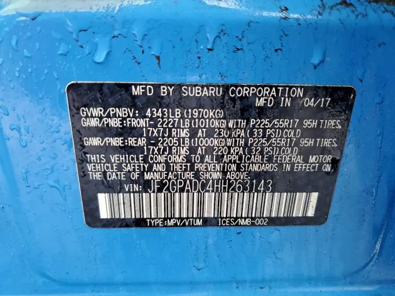 2017 SUBARU CROSSTREK PREMIUM  