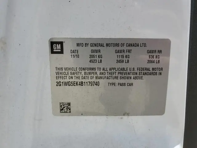 2011 CHEVROLET IMPALA LT  