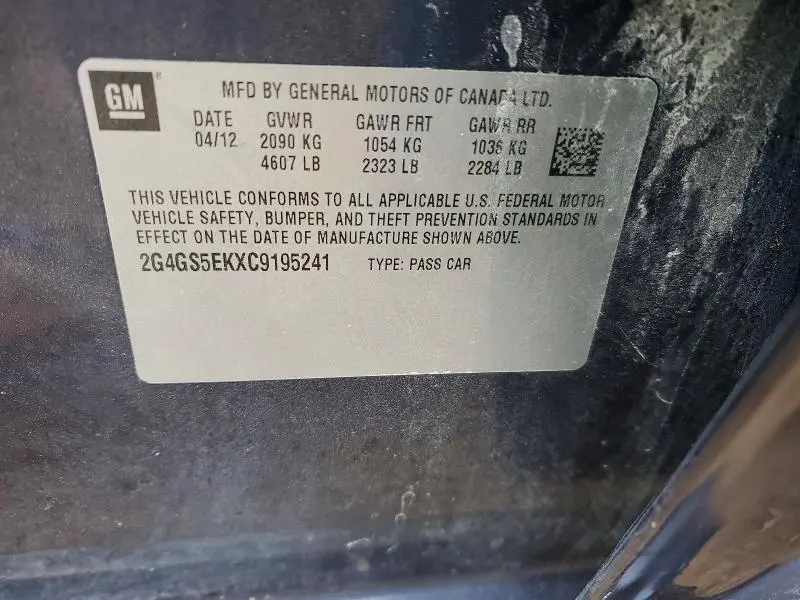 2012 BUICK REGAL PREMIUM  