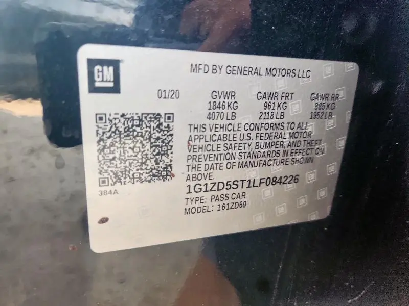 2020 CHEVROLET MALIBU LT  