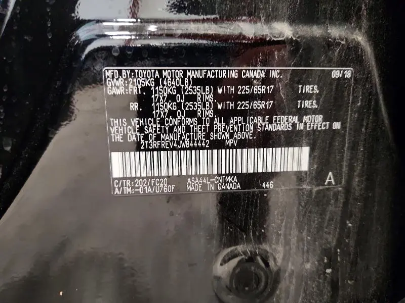 2018 TOYOTA RAV4 XLE  