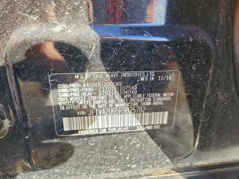 2015 SUBARU WRX STI LIMITED  