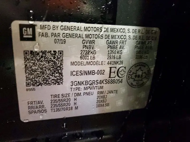 2019 CHEVROLET BLAZER 2LT  