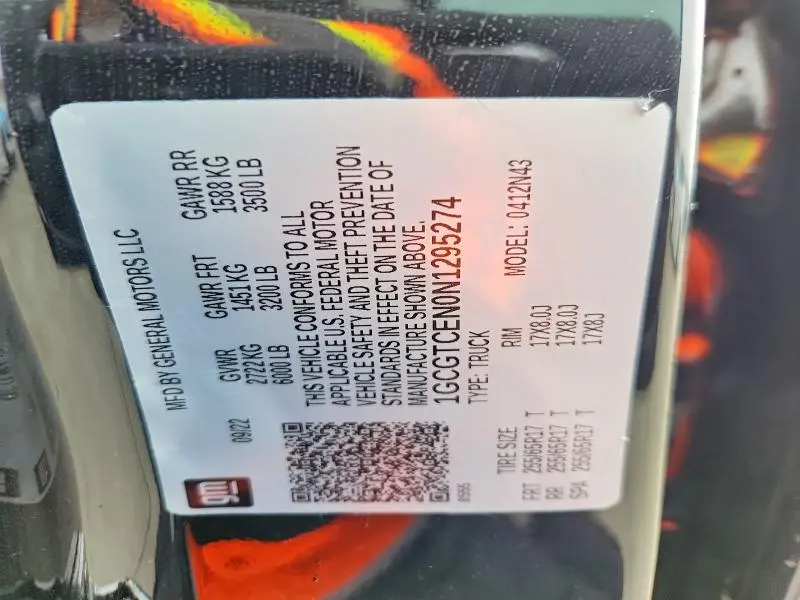 2022 CHEVROLET COLORADO LT  