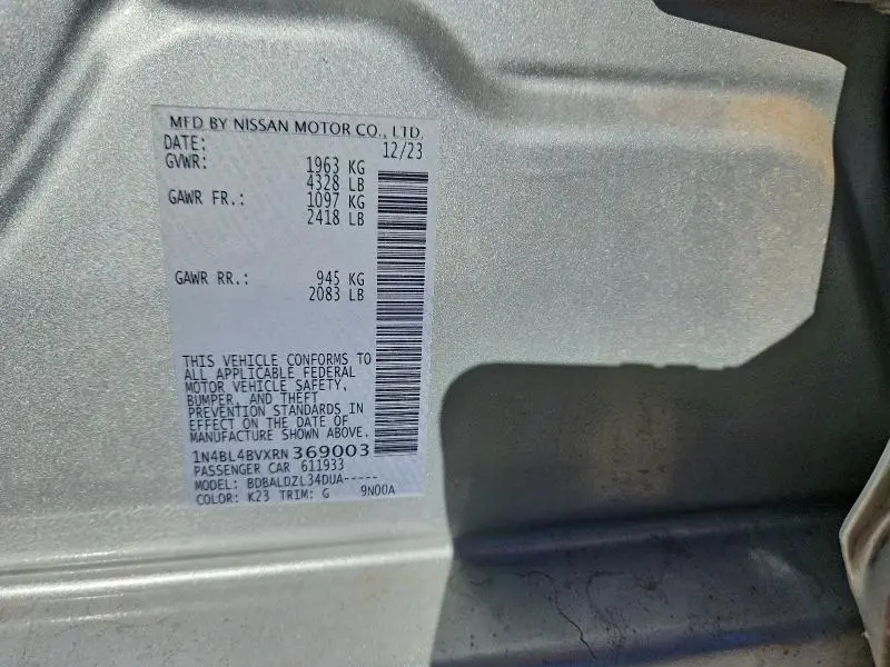 2024 NISSAN ALTIMA S  